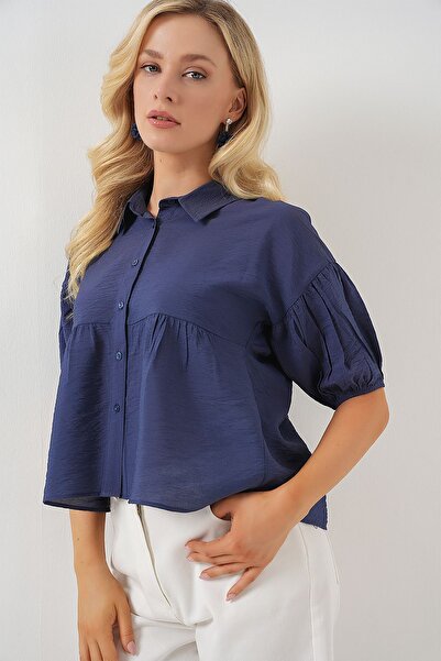 Hiccup Bdart Loose Fit Button down Short Shirt