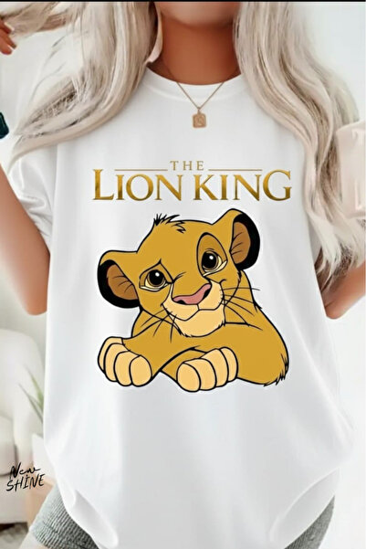 New Shine Μπλουζάκι Λιοντάρι Βασιλιάς με τύπωμα oversized