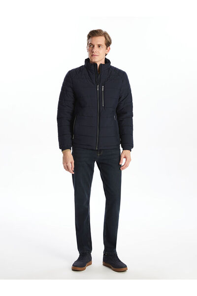 LC Waikiki Palton puf pentru bărbați cu guler stand standard Mold