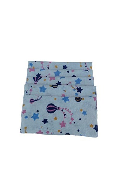 Jaju Baby Flying Balloon Pattern 5 Pieces 100% Organic Cotton Double Layer Mu...