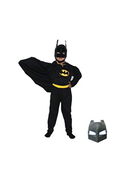 Depox Kostým Batmana se svaly a LED maskou, karnevalový, 3-5 let, 100-110 cm