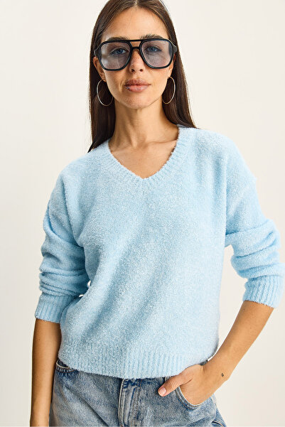 Bianco Lucci Pulover de damă cu textura în V 8078 60283688