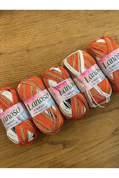 Lanoso Comfort Stretch – Ελαστικό και πολύχρωμο νήμα πλεξίματος-5 ΤΕΜΑΧΙΑ
