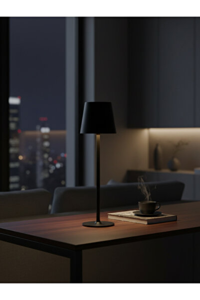K2 Modern Mantar Tasarımlı Şarjlı Masa Lambası (3 Farklı Işık Tonu, Dokunmatik Dimmer, Type-C)