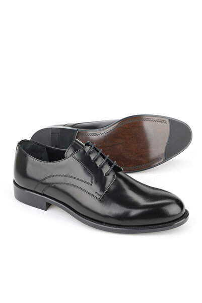 Ziya , Men's Genuine Leather Shoes 15350Z0239 Black