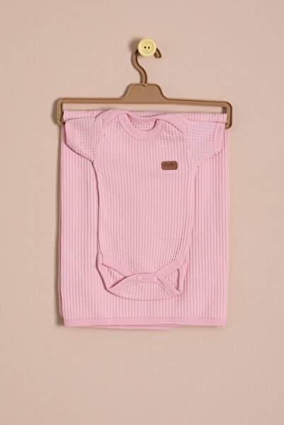 Cansın Mini Pink Baby Girl Honeycomb 7-Piece Hospital Discharge Set 23333