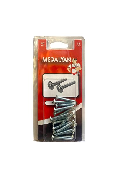 Tuna ÇEKMECE KULP VİDASI METRİK VİDA 4X25 18 ADET