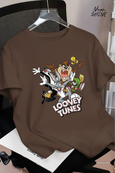 New Shine Looney Tunes cu imprimeu supradimensionat tricou