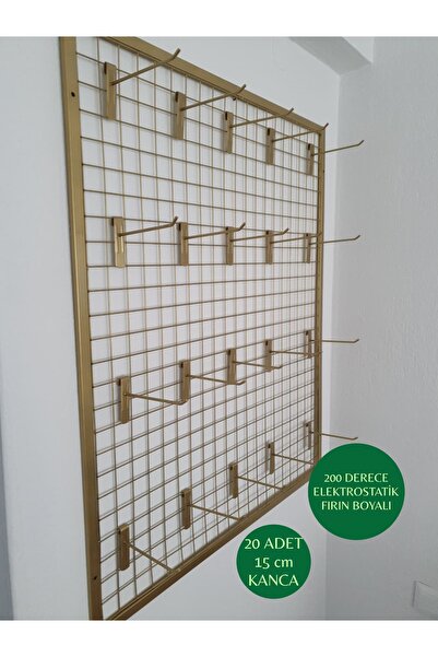 ASAFF TEL PANO 80X100 CM DUVARA MONTE 4x4 SIK TELLİ RENK GOLD 20 ADET 15 CM K...