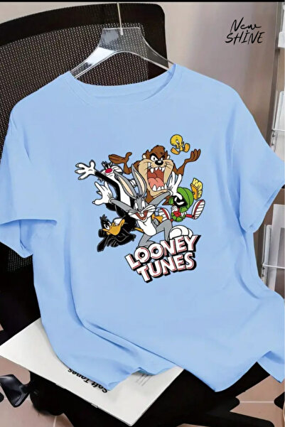 New Shine Looney Tunes cu imprimeu supradimensionat tricou
