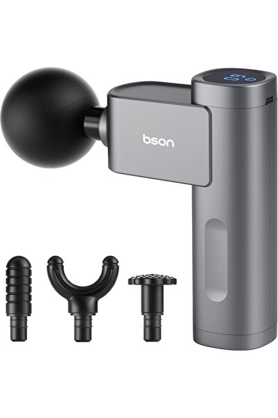 bson Smart Press Massage Gun, 9 Power Modes, 4 Heads, Touch Control, 12mm Deep Percussion