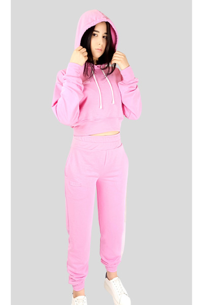 celevri Slim-fit tracksuit with hood, made of 100% Premium Cotton, for women