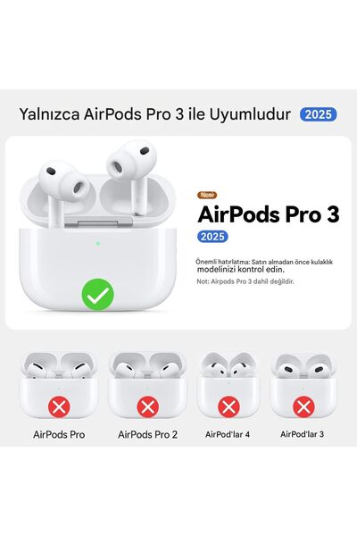 Dmay Apple AirPods Pro 3Rd Generation. Nesil (2025) Compatible Silicone Case with Keychain [Gampad Design]