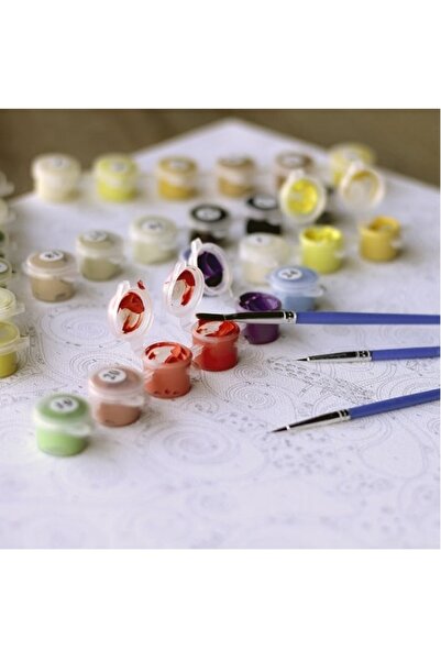 MATTELOT TOYS Painting by numbers set Happy Puppy, Picture with wooden frame 20 x 30 cm