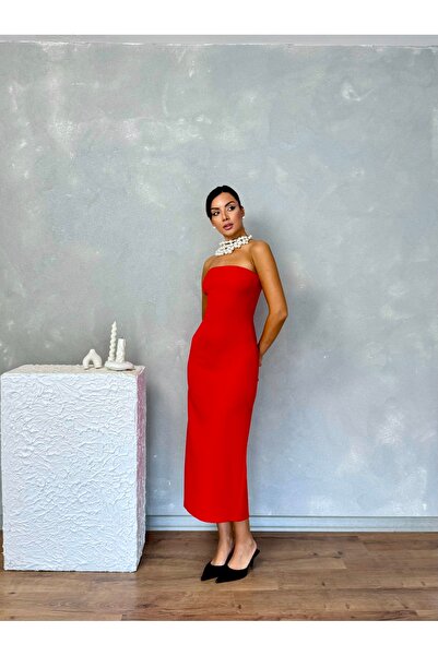 Nesil Strapless Long Length Evening Stylish Special Occasion Women's Regina Dress with Cape