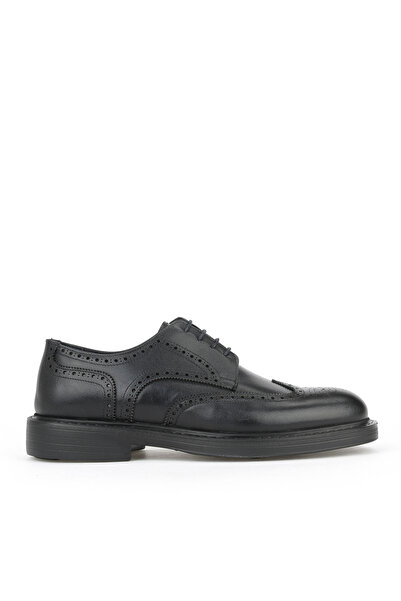 Ziya , Men's Genuine Leather Shoes 15350Z1116 Black