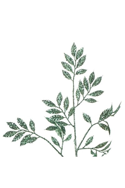 OEM Creangă artificială de Crăciun cu frunze verzi și sclipici, 83 cm