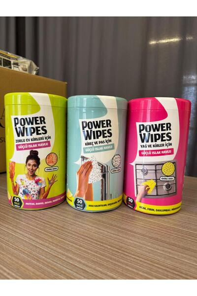 Power Wipes 3’lü Güçlü Temizlik Seti (Zorlu Kir + Kireç & Pas + Yağ & Kir)