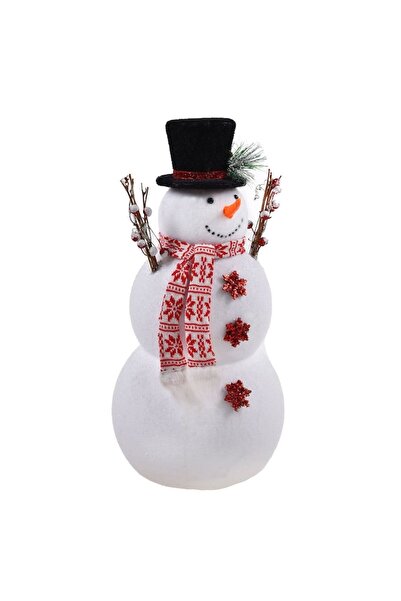 OEM Christmas Decorative Figurine - Foam Snowman with Black Hat, 25x52cm