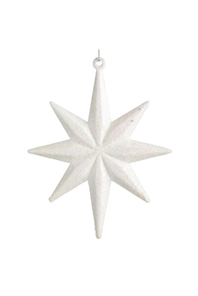 OEM Ornament de Crăciun cu stea albă iridescentă, 13 cm
