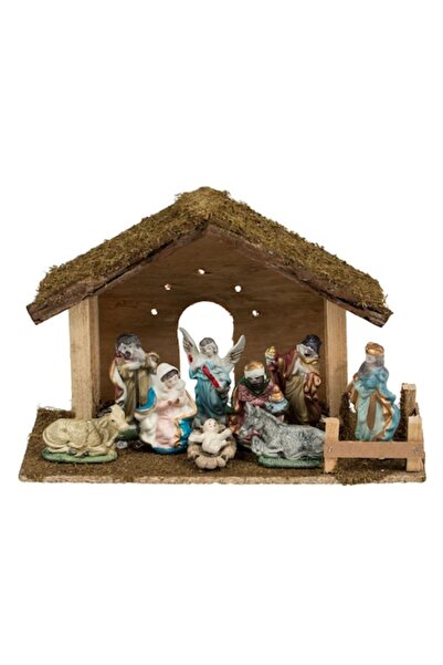 OEM Scenă Nașterii Domnului cu 5 becuri LED 31x12,5x20 cm și 9 figurine