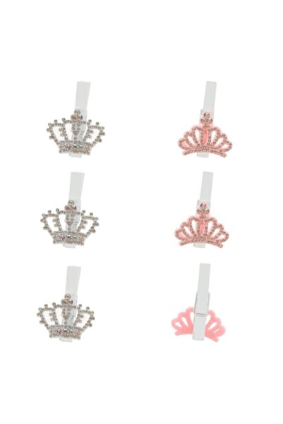 OEM Clești decorativi de rufe din lemn de Crăciun cu coroană din fetru și pie...