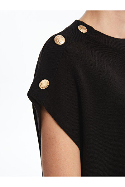 LC Waikiki Black Crew Neck Women's Knitwear Sweater