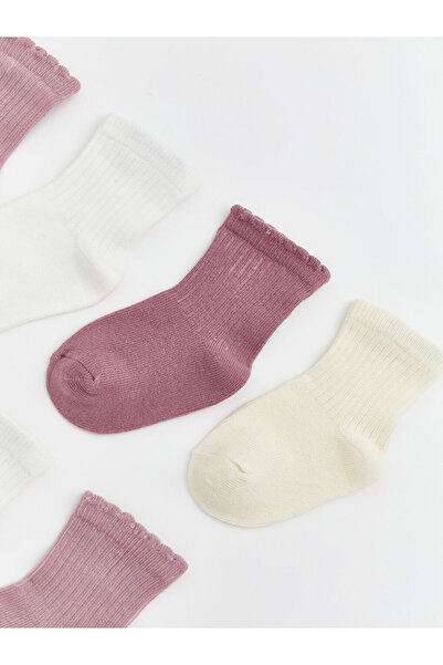 LC Waikiki Lila Basic Baby Girl Socks 7-Pack
