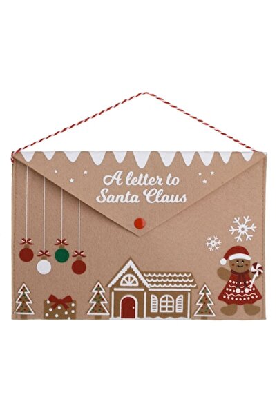 OEM Plic de Crăciun bej din fetru cu capsă „O scrisoare către Moș Crăciun” 29...