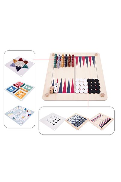 Carrefour Set of 6 wooden games Smart & Fun, Multicolor