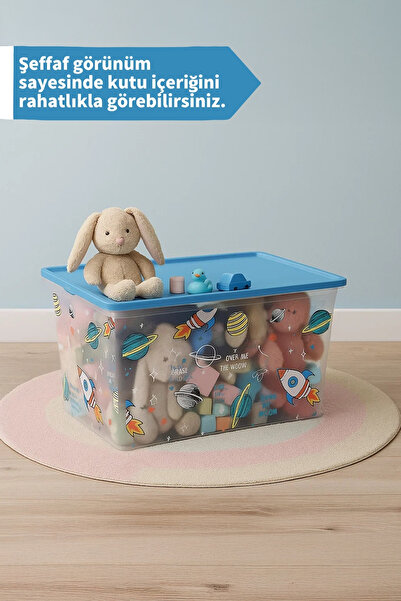 Nandy Kids 5'li Uzay Temalı Çok Amaçlı Saklama Kutusu Seti 2,5-5-10-25-50Lt.