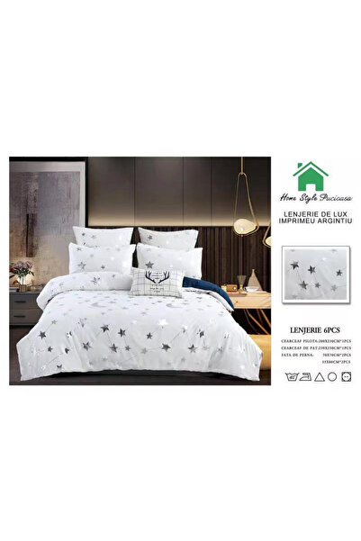FIONNA.RO Lenjerie Pat Finet Premium Imprimeu Silver - Stars