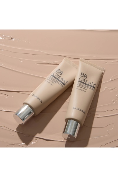 Dr. HEDISON كريم بي بي SPF37 PA++ كريم بي بي طبيعي غير لامع ومرطب للحماية من الشمس 50 مل