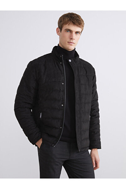 LC Waikiki Ανδρικό παλτό από σουέντ με γιακά με λεπτή εφαρμογή