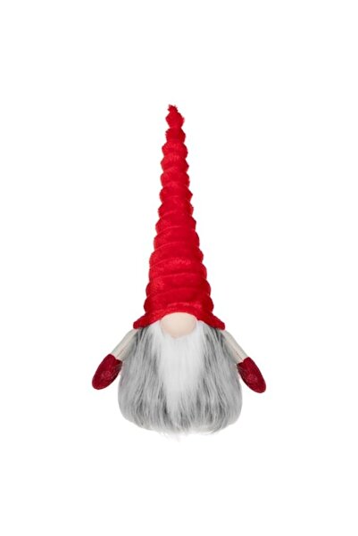 OEM Figurină decorativă de Crăciun gnom, gri cu pălărie roșie, 33 cm