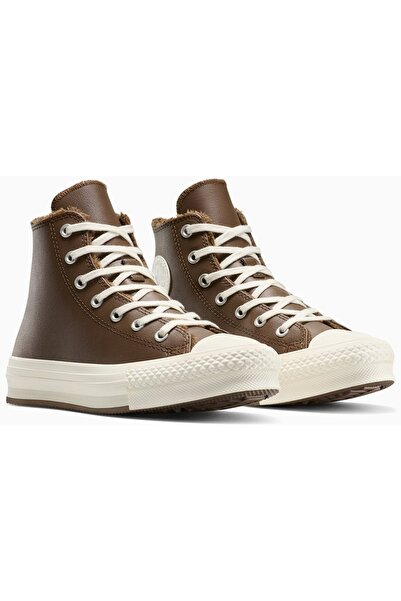 Converse Sneakers Chuck Taylor All Star Lift Leather Platform, Brown, Unisex
