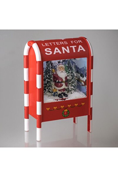 OEM Christmas Mailbox Decoration with Santa Claus, Light & Music 20x12x33cm