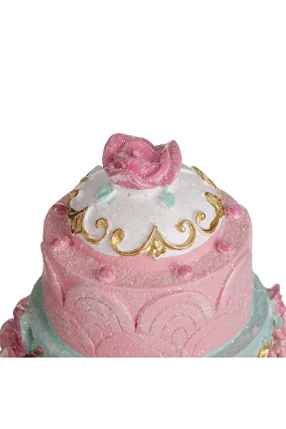 OEM Pastel Cake Christmas Decoration with Gold Base Ø10x17cm