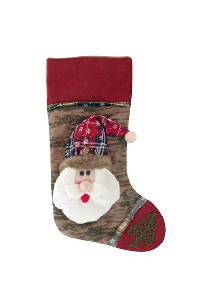 OEM Cizmulita Decorativa de Craciun 3D Rosie Mos Craciun cu Caciula de Blana ...
