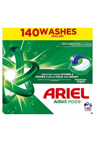 Ariel Allin1 PODS Mountain Spring laundry detergent capsules, 140 washes