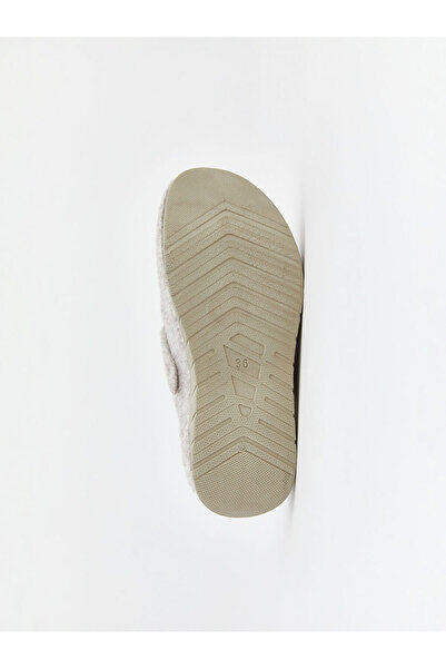 LC Waikiki Beige Buckle Women's House Slippers