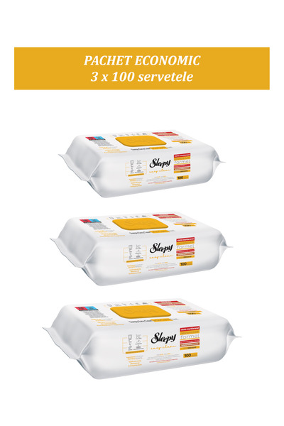 Sleepy Pachet XXL, Easy Clean Șervețele Umede Multisuprafețe Herbal Soap, 3x1...