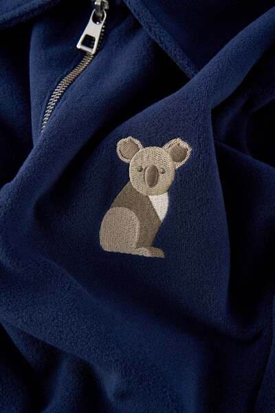 WWF Market Koala Polo Yaka Polar - Navy Blue