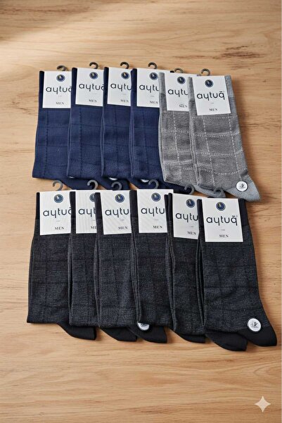 Aytuğ BAMBU ERKEK SOKET ÇORABI MEVSİMLİK ASORTİ 41-45 NUMARA 12'Lİ KUTU