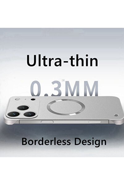 Generic For iPhone 17 Pro Max Case，Ultra Slim，without Edges，Solid Color Magnetic Borderless 17 Pro Max Cover