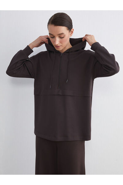 LC Waikiki Brown Loose Fit Women's Hoodie