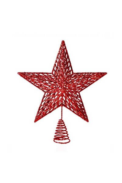 OEM Stea perforată în vârf de copac, 33 cm, roșie