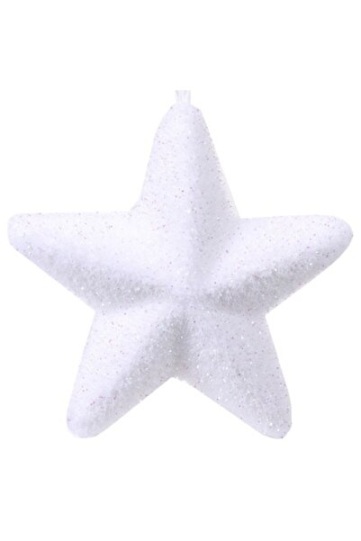 OEM Decorațiune de Crăciun, stea albă lucioasă, 19 cm
