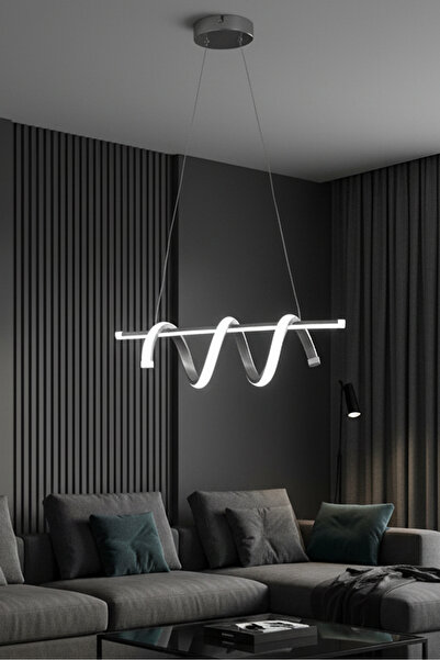 Modavize Emily Modern Tasarım Salon Hol Çocuk Odası - Salon - Mutfak Renk Beyaz Ledli Tekli Led Avize