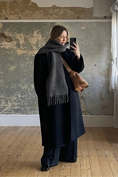 Verahed Warm Winter Soft Textured Tasseled Puffy Plain Shawl Scarf 190X50Cm